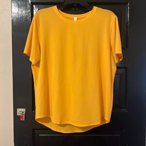 High neck running and training T-shirt, mango dream